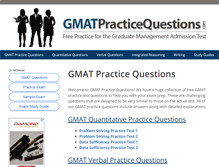 Tablet Screenshot of gmatpracticequestions.com